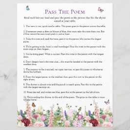 詩を渡す |ピンクパープルフローラベビーシャワー