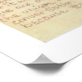 詩を用いた木のスケッチのポスター ポスター (角)