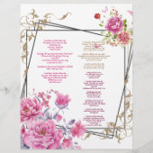 詩を読み止めパーソナライズされた紙 (裏面)