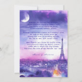 詩アモーレエテルネルラパリジェンヌ 招待状 (裏面)