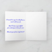 詩カードは感謝していしています サンキューカード (内部)