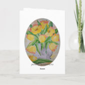詩カード黄色のチューリップ カード (裏面)
