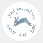 詩バニービーバニーミツバチのグッディバッグ ラウンドシール (正面)