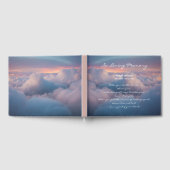 詩パーソナライズされた&スカイ付き葬式ゲストブック ゲストブック (全面)