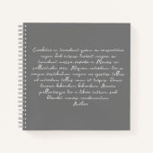 詩パーソナライズされた，歌の歌詞，引用文 ノートブック (正面)