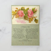 詩ビクトリアン付きクリスマスカード シーズンカード (内部)