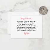 詩ムームクリスマスカード – クリスマスカード ノートカード (正面/裏面インサイチュ)