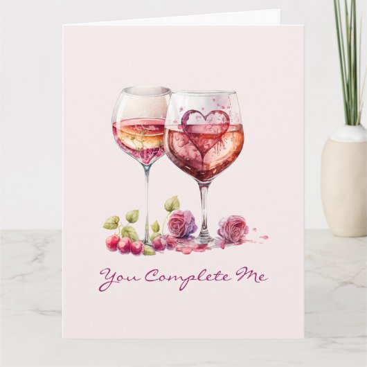 詩モダンハート赤バレンタインデー記念日 カード (正面)