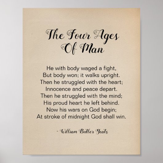詩ヴィンテージポスターの4つの時代 ポスター (正面)
