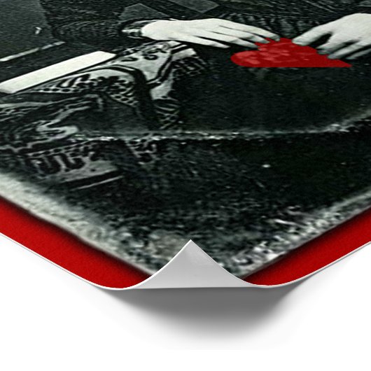 詩人おもしろいエミリー・ディキンソン・バレンタインデー ポスター (角)