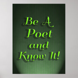 詩人であり、詩のスローガンを知っおもしろいている ポスター