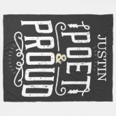 詩人と誇りを持った フリースブランケット (正面(横))