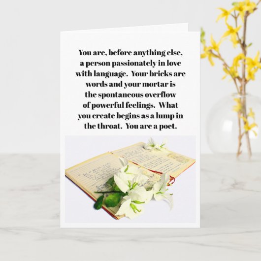 詩人の名刺 カード (黄色い花)