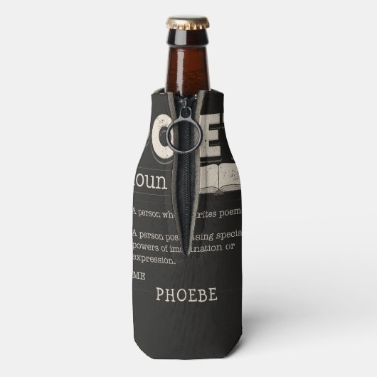 詩人の定義Gag詩おもしろい作家Gag ボトルクーラー (ボトル裏面)