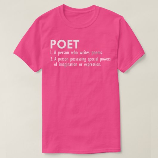 詩人の定義w tシャツ (デザイン正面)