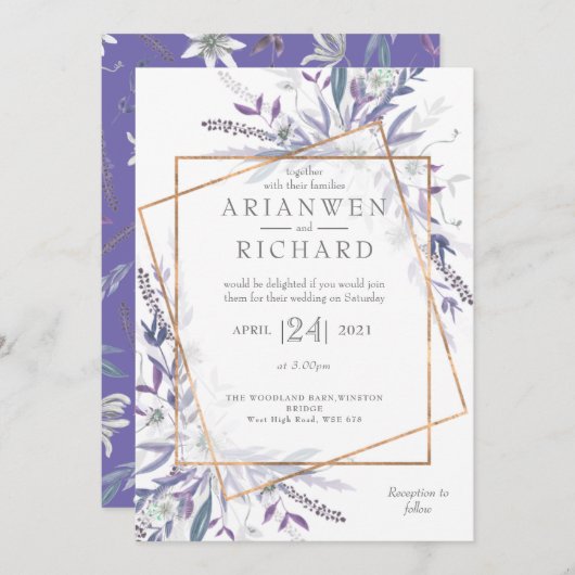 詩人の庭の幾何学的 招待状 (正面/裏面)