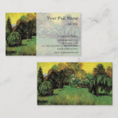 詩人の庭、ビンセント・ヴァン・ゴッホ。 名刺 (正面/裏面)