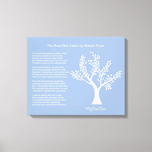 詩人の木は、道は通らなかった。 キャンバスプリント (正面)