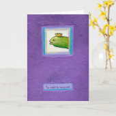 詩人の漬物うなぎ王？おもしろい風変わりバースデーカードアート カード (黄色い花)