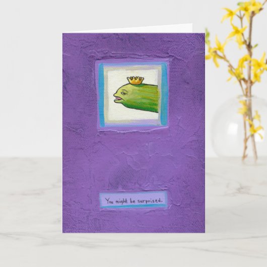 詩人の漬物うなぎ王？おもしろい風変わりバースデーカードアート カード (黄色い花)