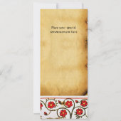 詩人の鳥の庭のモノグラム 招待状 (裏面)