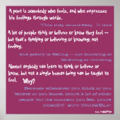 詩人は誰か感じの人で表現... ポスター (正面)