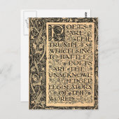 詩人は- Shelleyです ポストカード (正面/裏面)