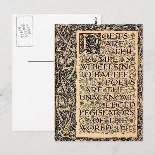 詩人は- Shelleyです ポストカード (正面/裏面)