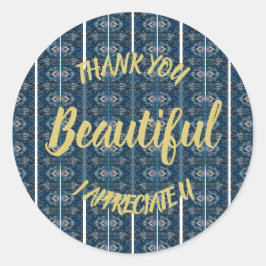 詩人アディエラ・アコオによる美しい感謝ステッカー ラウンドシール