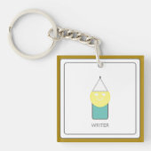 詩人アディエラ・アコーによるアクリル系キーチェーン キーホルダー (正面)