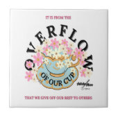 詩人アディエラ・アコーによるオーバーフロー陶磁器タイル タイル (正面)