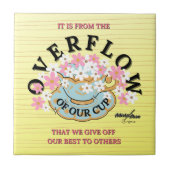 詩人アディエラ・アコーによるオーバーフロー陶磁器タイル タイル (正面)