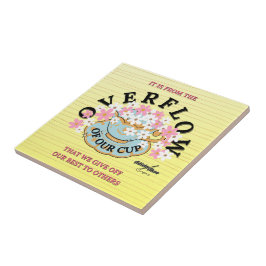 詩人アディエラ・アコーによるオーバーフロー陶磁器タイル タイル