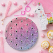 詩人アディラ・アコオによるピンクのハロウィンの紙皿 ペーパープレート (パーティー)