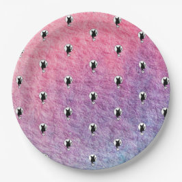 詩人アディラ・アコオによるピンクのハロウィンの紙皿 ペーパープレート