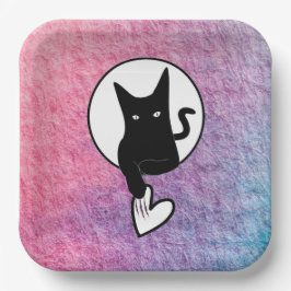 詩人アディラ・アコオによるピンクのハロウィンの紙皿 ペーパープレート