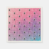 詩人アディラ・アコオによるピンクのハロウィン紙ナプキン スタンダードカクテルナプキン (正面)