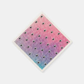 詩人アディラ・アコオによるピンクのハロウィン紙ナプキン スタンダードカクテルナプキン (角)