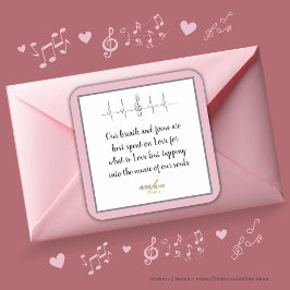 詩人アディラ・アコーによる愛のステッカーへの扉 スクエアシール