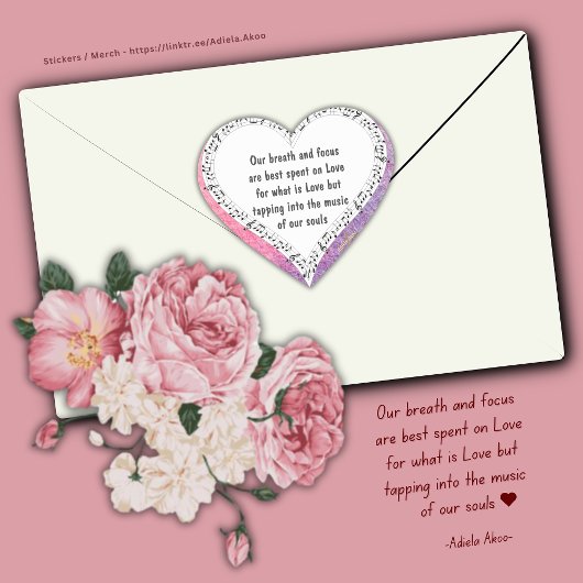 詩人アディラ・アコーによる愛のステッカーへの扉 ハートシール