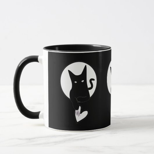 詩人アディラ・アコーによる猫マグを愛する歌 マグカップ (左)