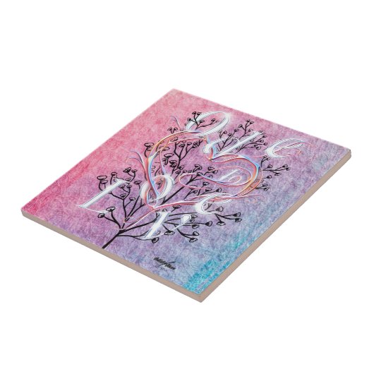 詩人アディラ・アコーによる陶磁器タイルを愛する歌 タイル (側面)