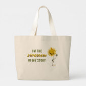 詩人アドゥエラ・アコオによるスーパーヒーロー・ジャンボ・トート ラージトートバッグ (裏面)