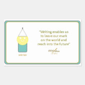 詩人アドゥエラ・アコオによるライター・ステッカー 長方形シール (正面)