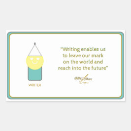 詩人アドゥエラ・アコオによるライター・ステッカー 長方形シール