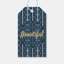 詩人アドゥエラ・アコオによる美しい青いギフトタグ ギフトタグ