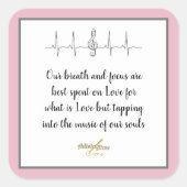 詩人アドゥエラ・アコオによる『愛への頌歌』ステッカー スクエアシール (正面)