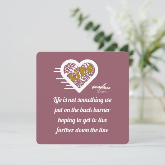 詩人アドゥエラ・アコオの人生名言ノートカード (スタンド正面)