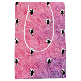 詩人アドゥエラ・アコーによるピンクのハロウィンギフトバッグ ミディアムペーパーバッグ