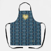 詩人アドゥエラ・アコーによるブルーストライプ・ラブ・エプロン エプロン (正面)